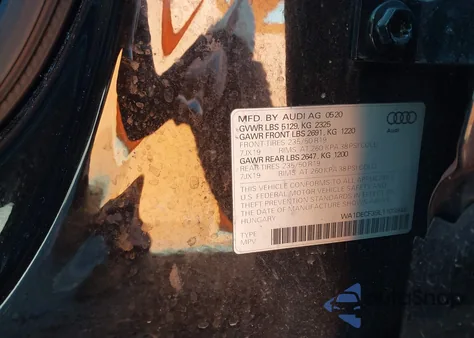 2020 Audi Q3 Premium 45 Tfsi S Line Quattro Tiptronic z USA, uszkodzony, nr VIN WA1DECF39L1103948